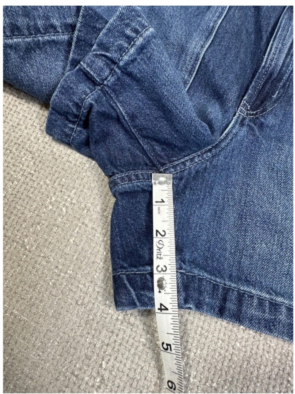 GAP High Rise Utility Shorts Dark Wash Elastic Waist Denim Shorts Medium - Picture 8 of 10